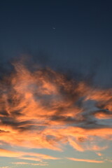 red sunset sky