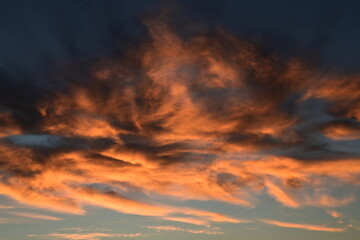 sunset in the sky