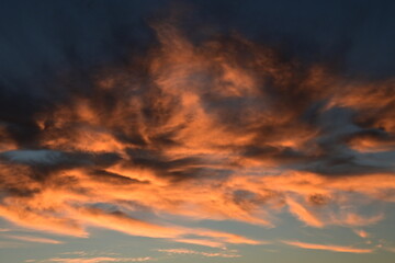 sunset in the sky