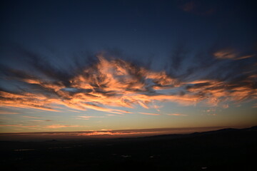 sunset over the mountains