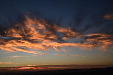 sunset in the mountains