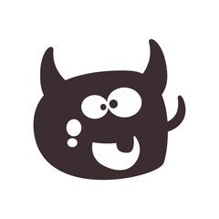 Halloween doodle silhouette Symbols Collection