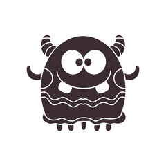 Halloween doodle silhouette Symbols Collection