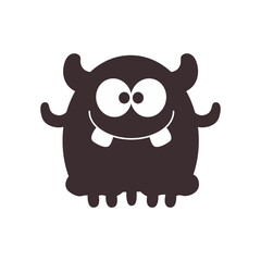 Halloween doodle silhouette Symbols Collection