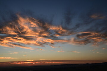 sunset in the mountains