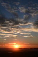 sunset in the mountains