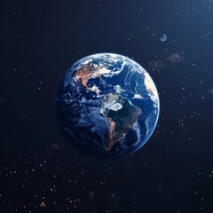 Fototapeta premium Stellar 3D 8K UHD Space Wallpaper Featuring the Gaia Theory of Earth, a High-Resolution Journey Through the Cosmos Celebrating Our Planet and the Universe
