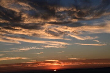 sunset in the clouds