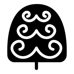 Christmas tree icon vector illustration graphic design