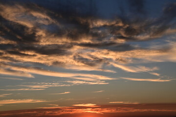 sunset in the clouds