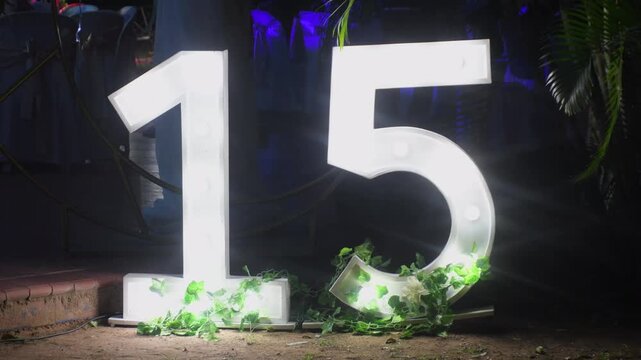 Numero 15 de cumplea&ntilde;era