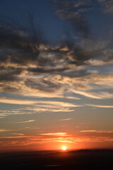 sunset in the mountains