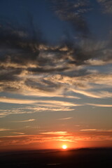 sunset in the sky