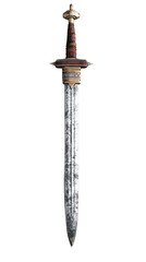 A gladius, one of the types of melee weapons, transparent background.
