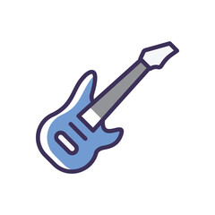 Electric guitar vector icon