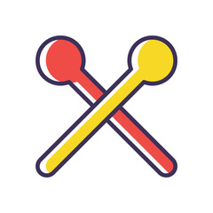 Drumsticks vector icon