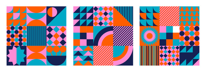 Patr&oacute;n geom&eacute;trico abstracto colorido