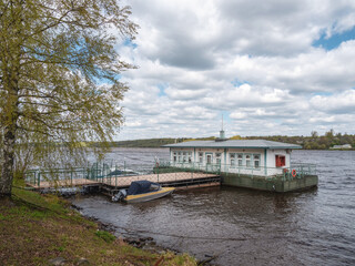 Small marina on the Volga River.