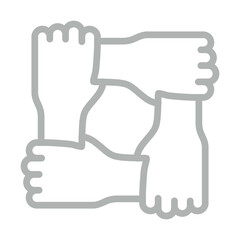 Mergers and Acquisitions (M&A) Vector Line Grey Icon Design