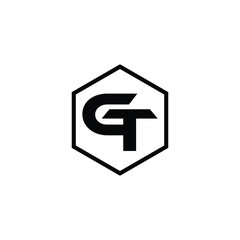 GT monogram logo design vector