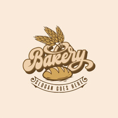 Bakery bread and cakes design logo.
