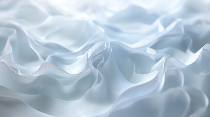 Obraz premium Abstract light blue background with silky smooth waves. Generative AI