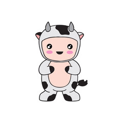 vector character animal costume cute