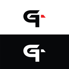 GT logo design vector