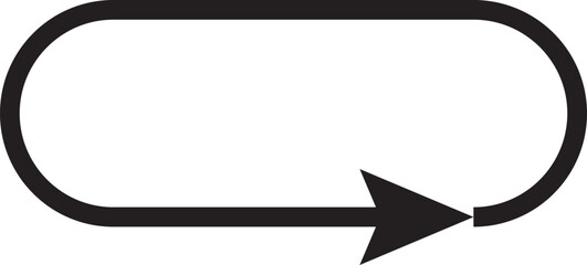 Fototapeta premium Horizontal dual thin long straight double ended arrow eps 10