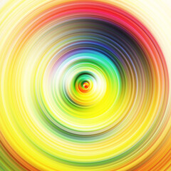 Colorful radial motion effect. Abstract rounded background. Color curves and sphere. Multi color gradient rings and circles wallpaper. Colored texture backdrop and banner.