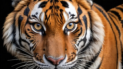 Obraz premium Close-up shot of a tiger snout. 
