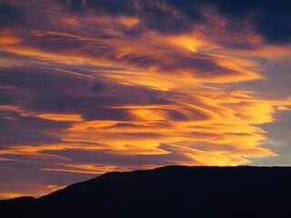 Coucher de soleil paysage ciel