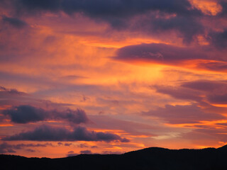 Coucher de soleil paysage ciel