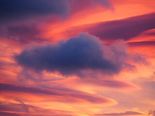 Coucher de soleil paysage ciel