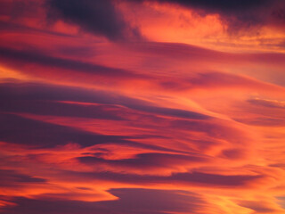 Coucher de soleil paysage ciel