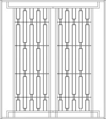 Vector sketch illustration design, silhouette image, background, room partition, classic wardrobe, vintage, ethnic, traditional, modern, abstract