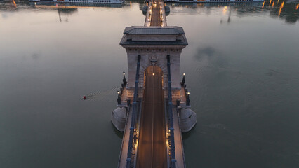 Budapest The Chain Bridge before sunrise