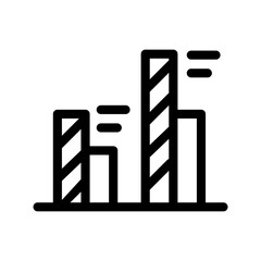graph, chart, diagram icon in thin line style vector illustration graphic design