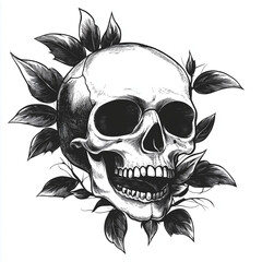 Fototapeta premium Illustrated skull