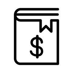Education investment icon in thin line style vector illustration graphic design