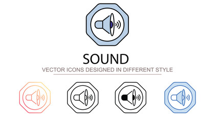 Sound icon design with white background stock illustration