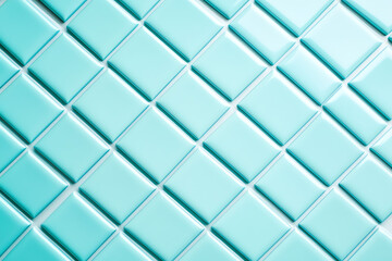 Fototapeta premium Geometric pattern with turquoise squares, providing a refreshing and modern look