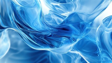 Obraz premium artistic abstract blue wave and smoke