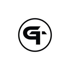 GT monogram logo design vector