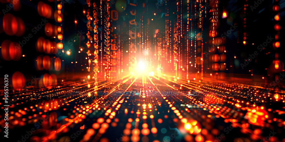 Poster Matrix computer abstract background