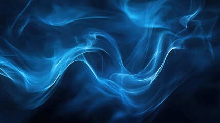 Fototapeta premium artistic abstract blue wave and smoke