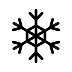 Snowflake icon in thin line style vector illustration graphic design