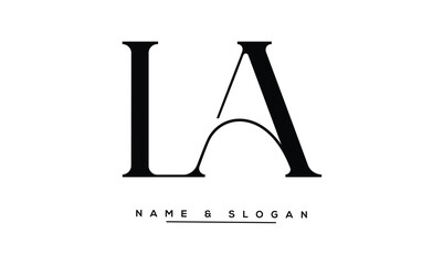 LA, AL, L, A Abstract Letters Logo Monogram