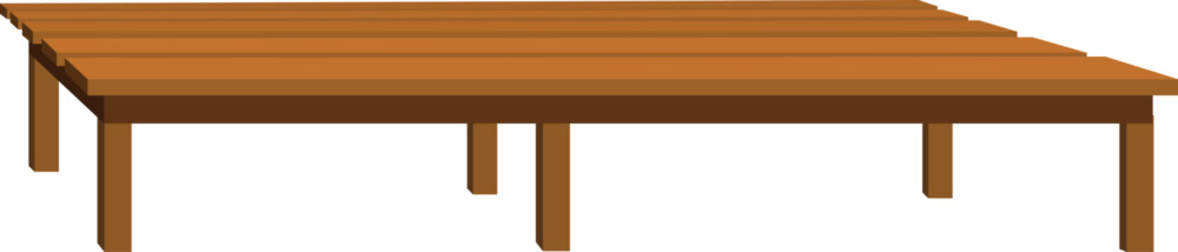 recommend clip art: Empty wooden bed vector illustration isolated on white background