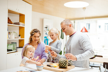 Parents and Kids in the kitchen